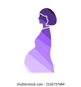 Mother's Day Icon. Flat Color Ladder Design. Vector Illustration.