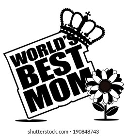 Mother's Day icon greeting card design. EPS 10 vector, grouped for easy editing.