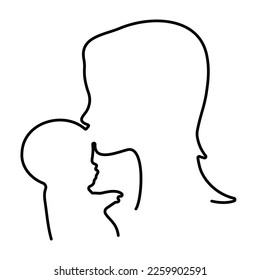 mothers day icon on white background, vector illustration.