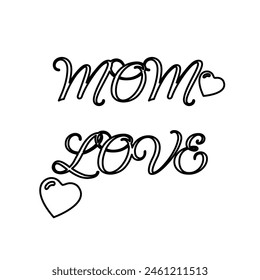 mother's day icon on a white background, vector illustration