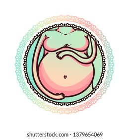 
Mothers Day. Icon of a pregnant woman. Great holiday.