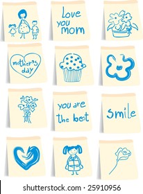 mother`s day icon set