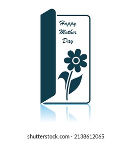 Mother's Day Icon. Shadow Reflection Design. Vector Illustration.