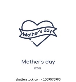 mother's day icon from united states of america outline collection. Thin line mother's day icon isolated on white background.