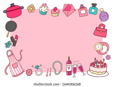 
Mothers day illustration icon frame logo material cute