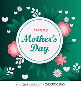 Mother's day illustration in paper style