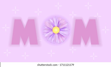 Mother's day illustration. Simple vector illustration for UI and UX, website or mobile application