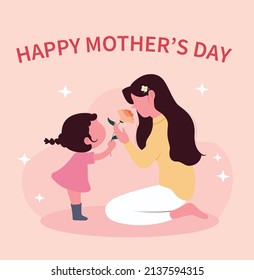 Mothers day illustration theme Free Vector