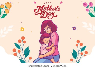 Mother's Day Illustration Use For Any Poster , Banner 