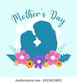 Mother's Day illustration vector background. Vector eps 10