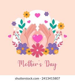 Mother's Day illustration vector background. Vector eps 10