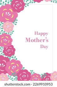 Mother's Day image illustration of flower frame