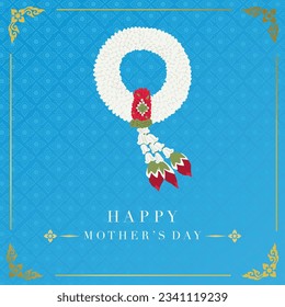 mother's day invitation with jasmine and ribbon