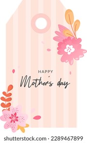 Mother's Day label template for advertising and promotion