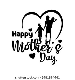 Mothers Day Lattering Design Illustration vector eps format suitable for your design needs logo illustration animation etc