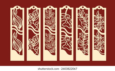 Mother's Day leaf decoration Bookmarks Paper Cut bundle.