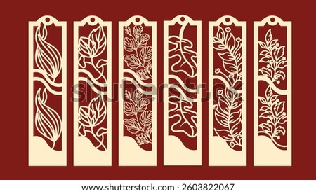 Mother's Day leaf decoration Bookmarks Paper Cut bundle.