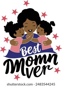 Mother's Day letter designs with a t-shirt design
