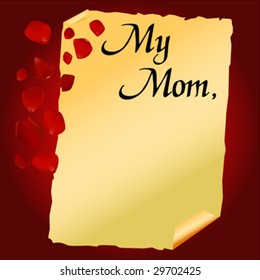 vector de la carta del día de la madre