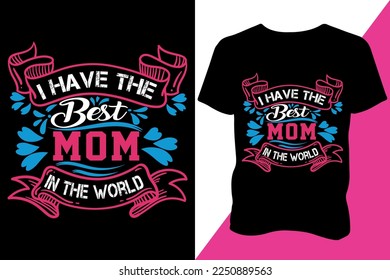 Mother's day lettering hand drawn print ready t shirt design