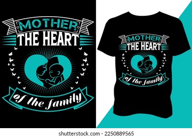 Mother's day lettering hand drawn print ready t shirt design