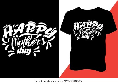 Mother's day lettering hand drawn print ready t shirt design