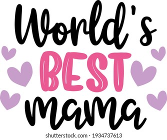 Mother's day lettering. Interesting, heartwarming and cool lettering. Hearts illustration vector