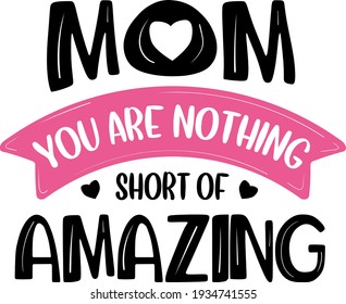 Mother's day lettering. Interesting, heartwarming and cool lettering illustration vector