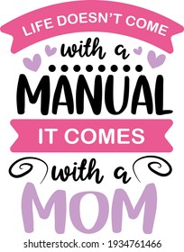 Mother's day lettering. Interesting, heartwarming and cool lettering illustration vector