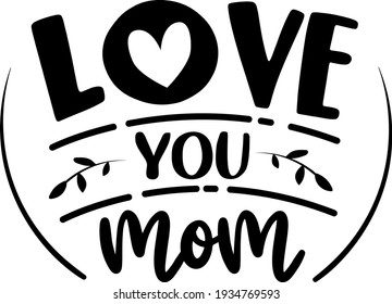 Mother's day lettering. Interesting, heartwarming and cool lettering illustration vector