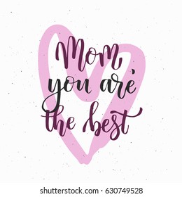 Mothers Day Lettering overlays in vector, calligraphy, modern brush lettering, hand drawn design elements, gifts, wallpapers, web template, card, invitation