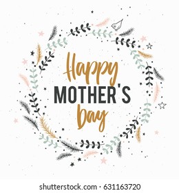 Mothers Day Lettering overlays in vector, calligraphy, modern brush lettering, hand drawn design elements, gifts, wallpapers, web template, card, invitation