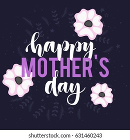 Mothers Day Lettering overlays in vector, calligraphy, modern brush lettering, hand drawn design elements, gifts, wallpapers, web template, card, invitation