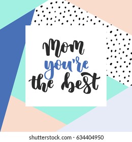 Mothers Day Lettering overlays in vector, calligraphy, modern brush lettering, hand drawn design elements, gifts, wallpapers, web template, card, invitation