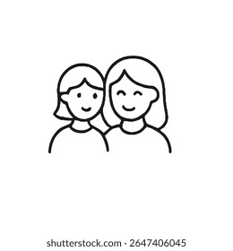 Mother's Day Line Icon 10: Mom's Hand and Child's Hand Touching Outline