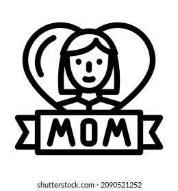 mothers day line icon vector. mothers day sign. isolated contour symbol black illustration