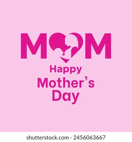 Mother's day love celebration vector illustration. Greeting holiday template for banner, card, background.