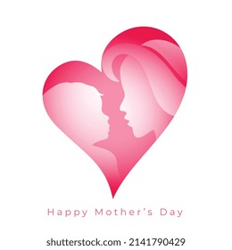 mothers day love greeting with heart