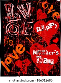 Mother's day and Love illustration, vector eps 10