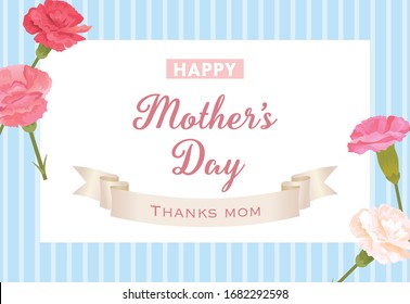 Mother's day message card illustration.