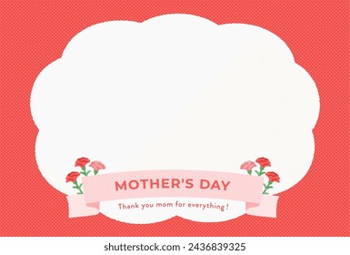 mother's day message card illustration material