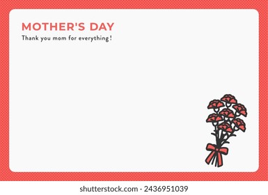 mother's day message card illustration material