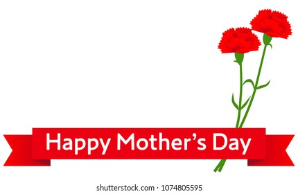 Mother's Day Message and Carnation