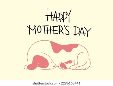 mother's day message with illustration