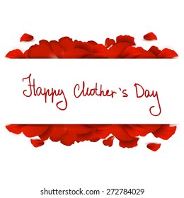 Mothers day message with red roses