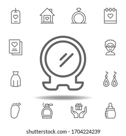 mothers day mirror outline icon. set of mothers day illustration icon. Signs and symbols can be used for web, logo, mobile app, UI, UX on white background