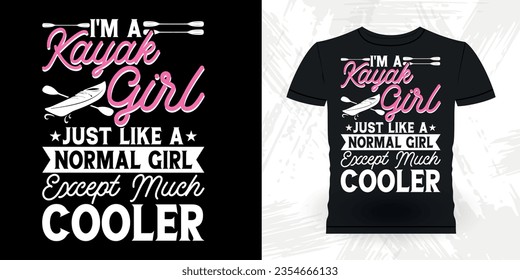 Mother's Day Mom Lover Funny Paddling Boat Retro Vintage Kayaking T-shirt Design