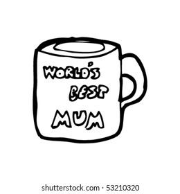 mother's day mug drawing