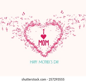 mothers day music greeting card