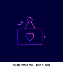 Mother's day neon icons with dark background vector 